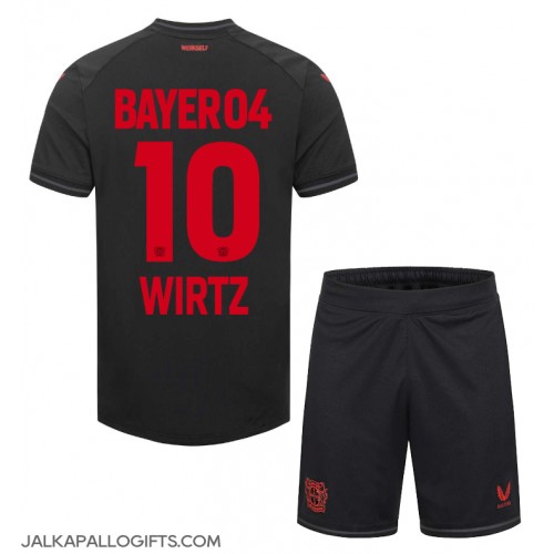 Bayer Leverkusen Florian Wirtz #10 Koti Peliasu Lasten 2023-24 Lyhythihainen (+ Lyhyet housut)